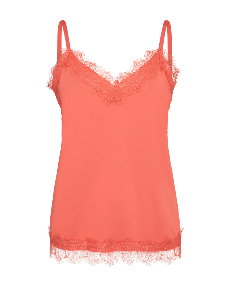 FQBICCO  -  LACE TOP - ORANGE