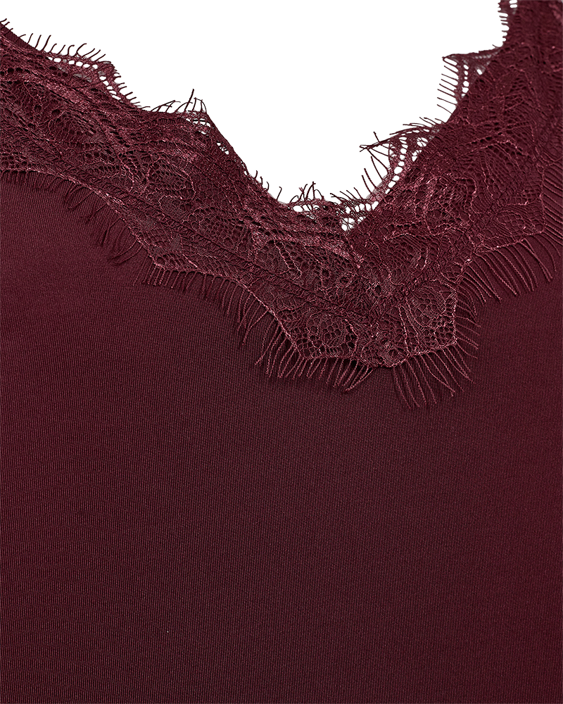 FQBICCO - LACE TOP - BORDEAUX