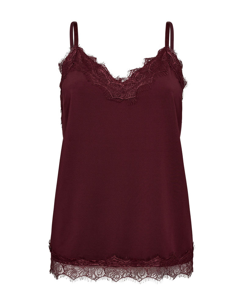 FQBICCO - LACE TOP - BORDEAUX