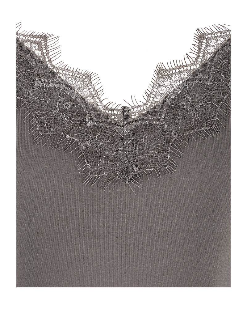 FQBICCO  -  LACE TOP - GREY