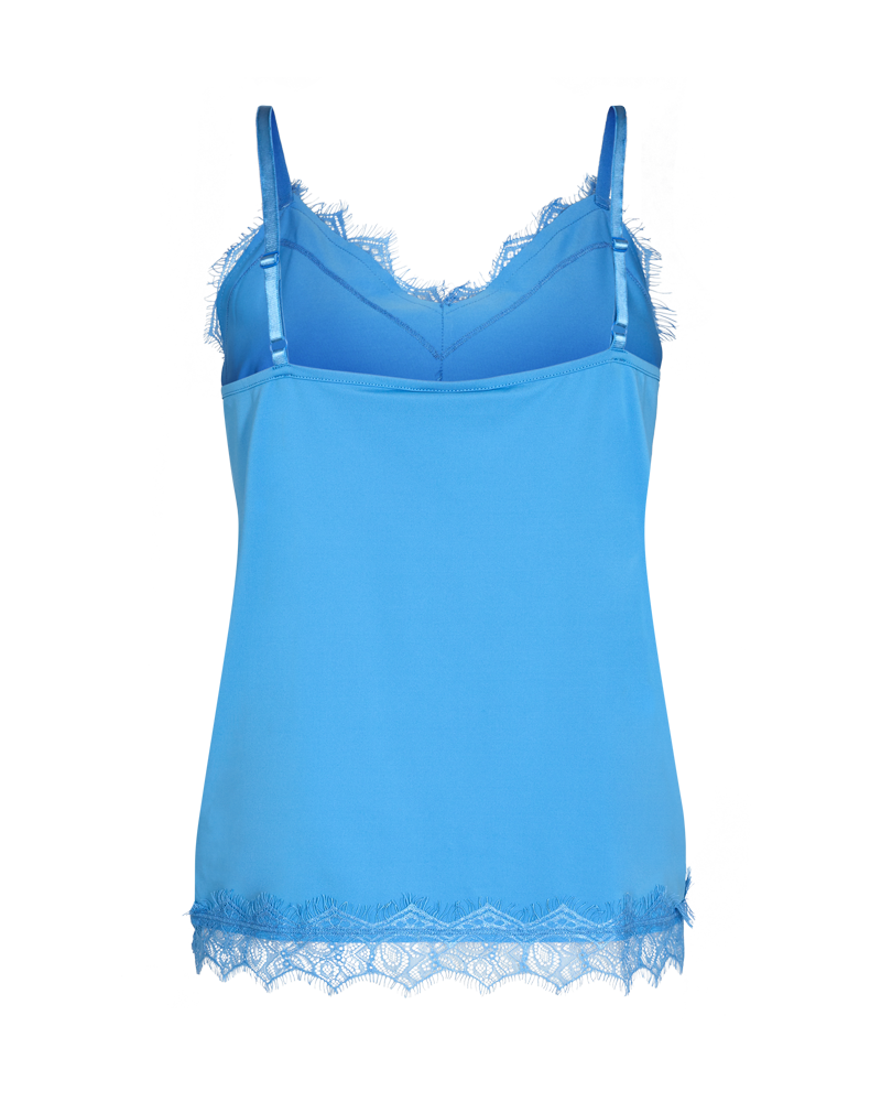 FQBICCO  -  TOP WITH LACE DETAILS - BLUE