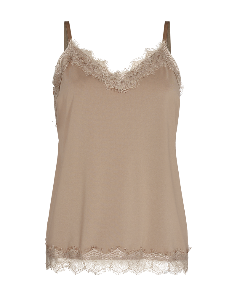 FQBICCO  -  LACE TOP - BROWN