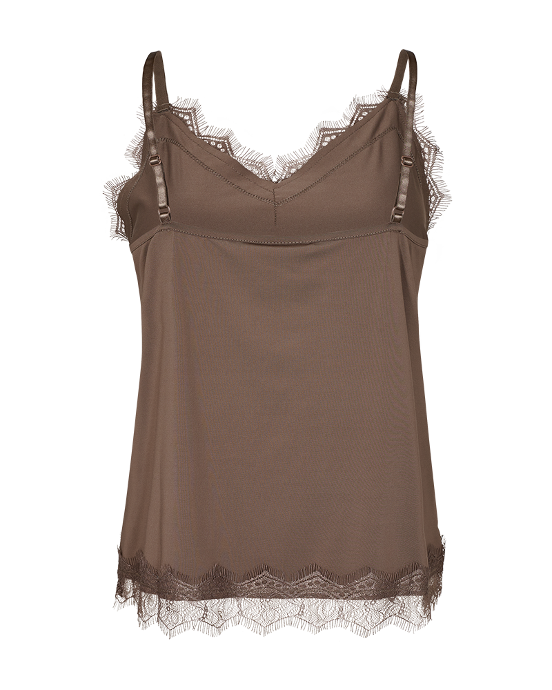 FQBICCO  -  LACE TOP - BROWN