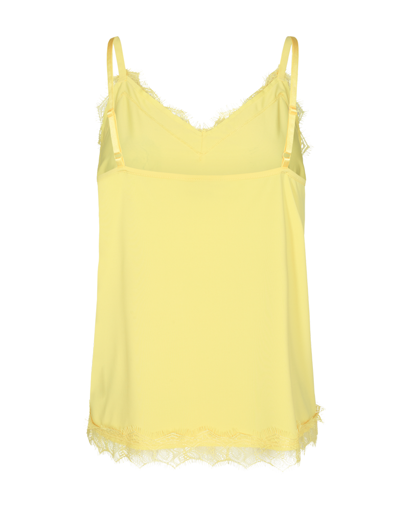 FQBICCO  -  TOP WITH LACE DETAILS - YELLOW