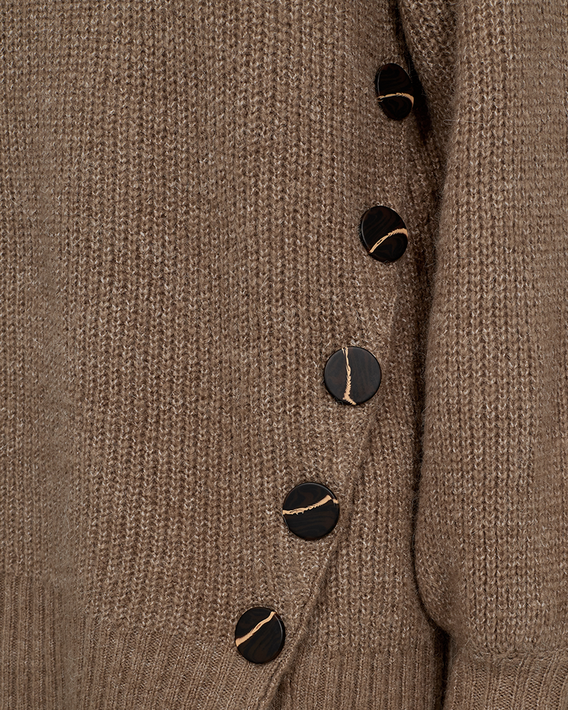 FQSILA - KNITTED PULLOVER - BROWN