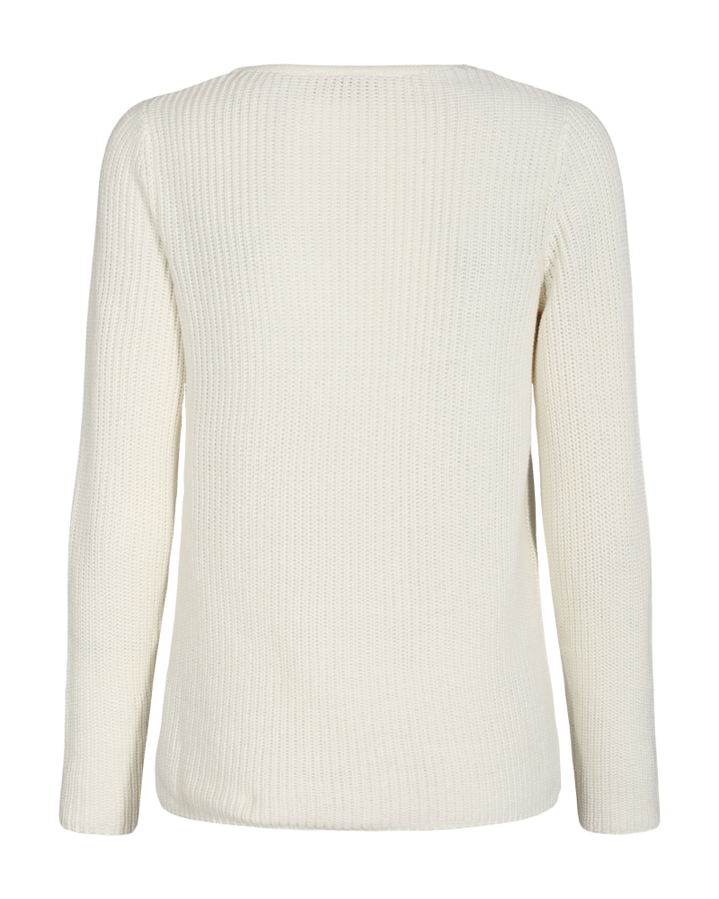 FQELLIS - PULLOVER WITH A V-NECK - WHITE