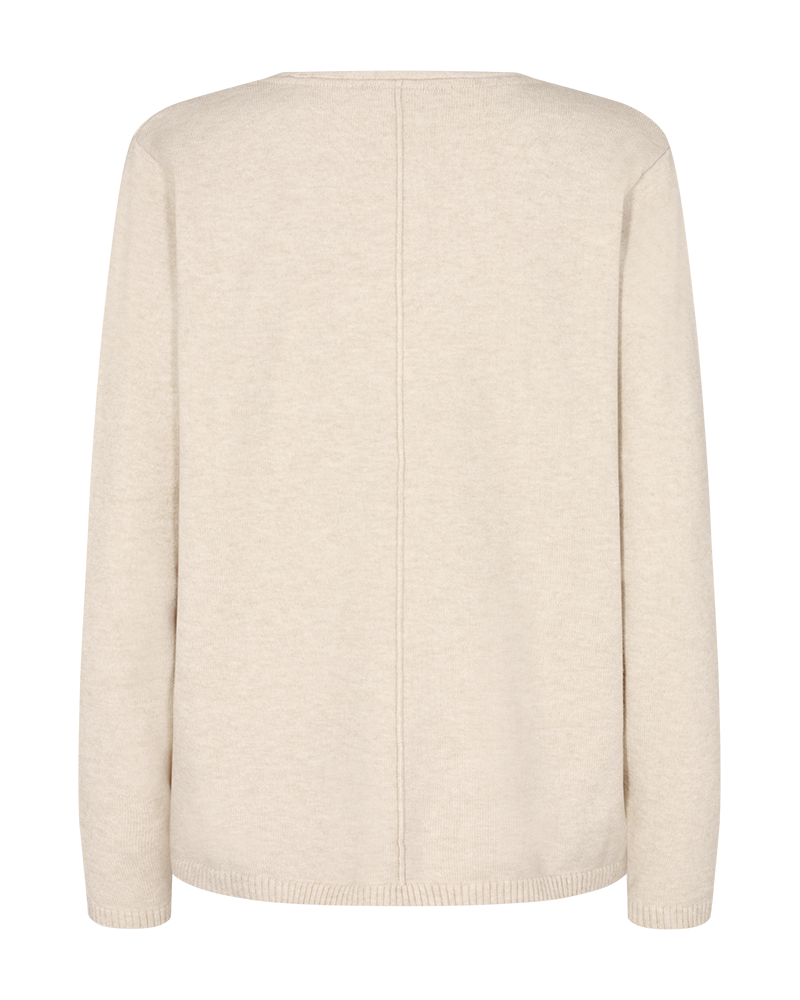 FQCLAURA - PULLOVER WITH A V-NECK - BEIGE