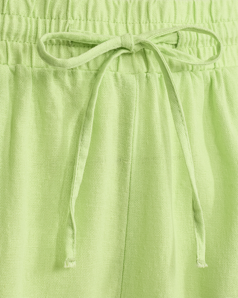 FQLAVA - LINEN SHORTS - GREEN