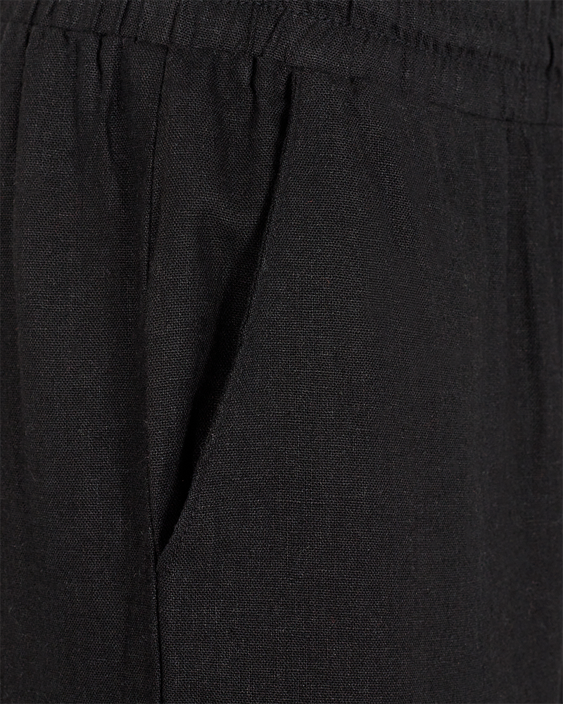 FQLAVA - 7/8 LINEN PANTS - BLACK