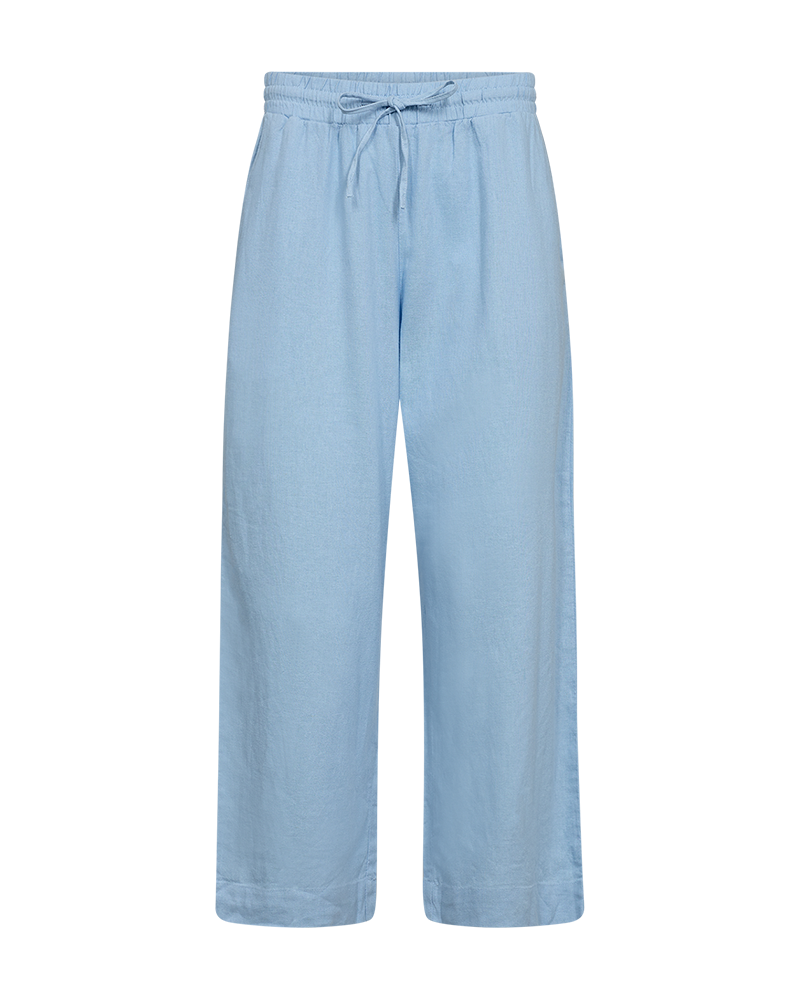 FQLAVA - 7/8 LINEN PANTS - BLUE