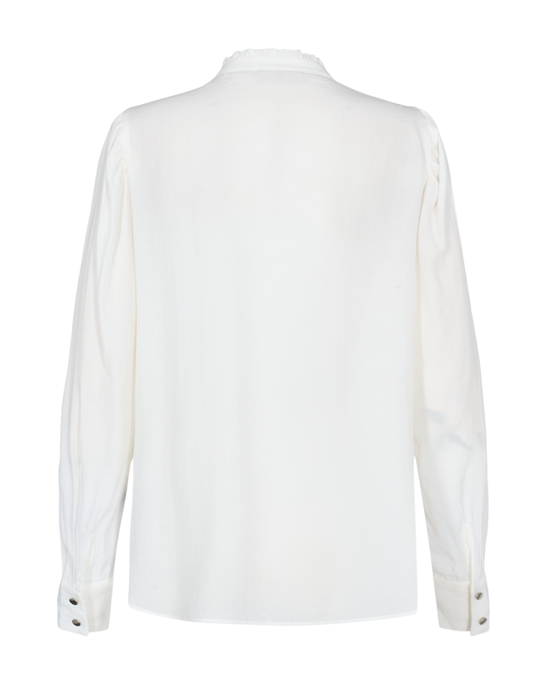 FQAPRIL - SHIRT WITH RUFFLE DETAILS - WHITE