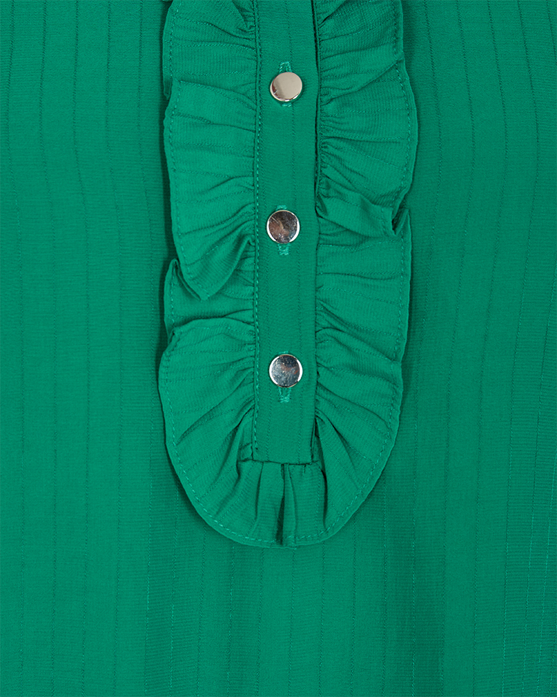FQAPRIL - SHIRT WITH RUFFLE DETAILS - GREEN
