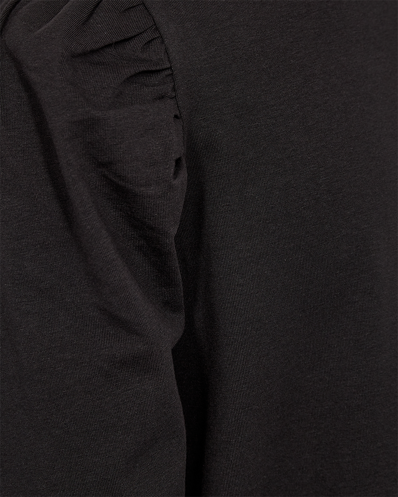 FQFENJA - T-SHIRT WITH PUFF SLEEVES - BLACK