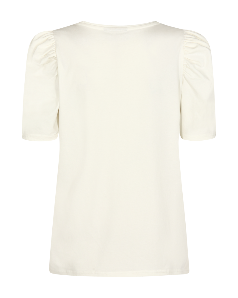 FQFENJA - T-SHIRT WITH PUFF SLEEVES - WHITE