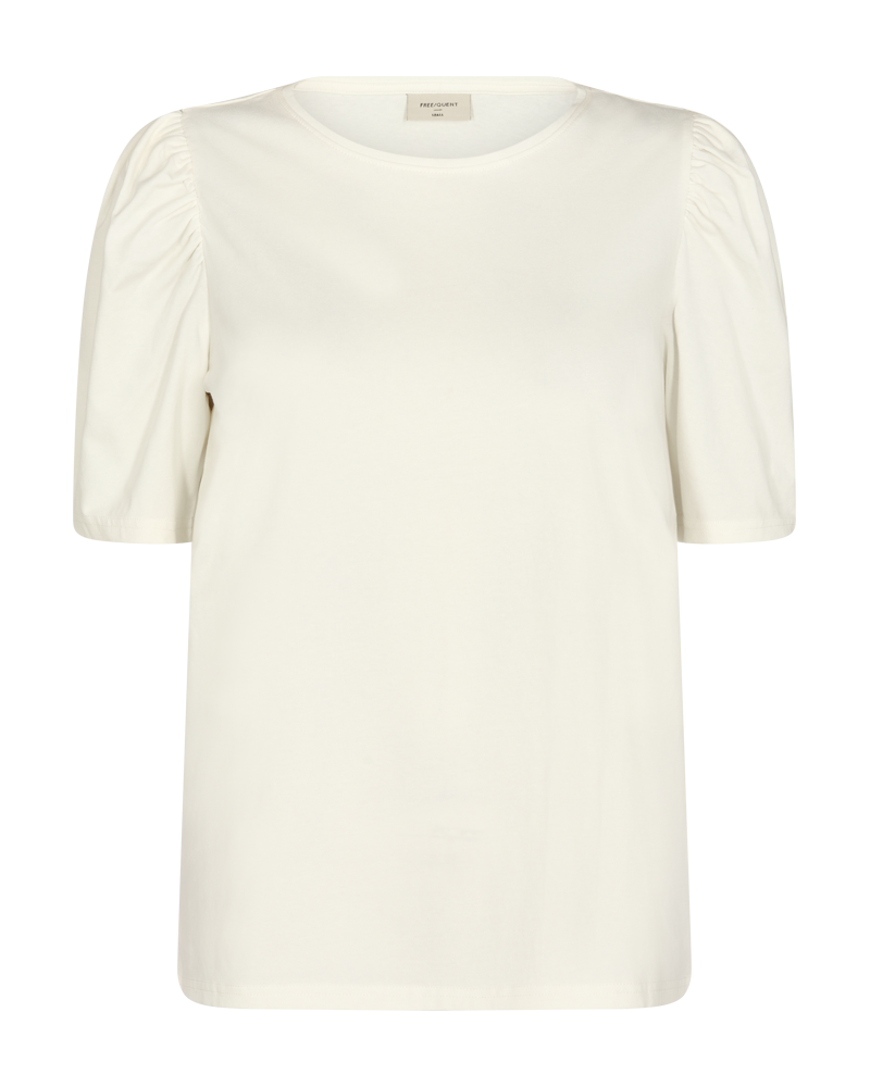 FQFENJA - T-SHIRT WITH PUFF SLEEVES - WHITE