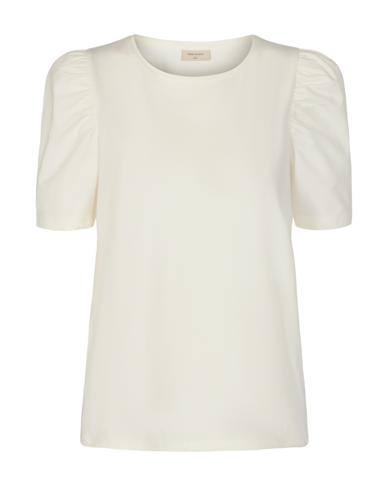 FQFENJA - T-SHIRT WITH PUFF SLEEVES - WHITE