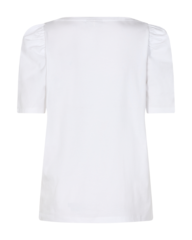 FQFENJA - T-SHIRT WITH PUFF SLEEVES - WHITE