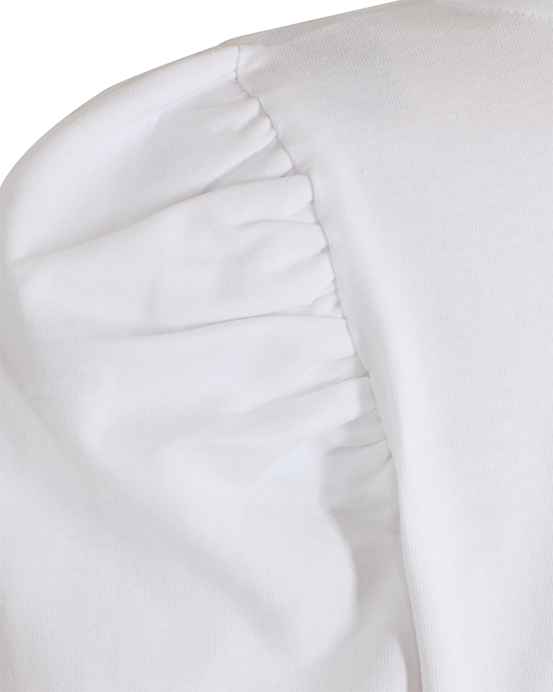 FQFENJA - T-SHIRT WITH PUFF SLEEVES - WHITE