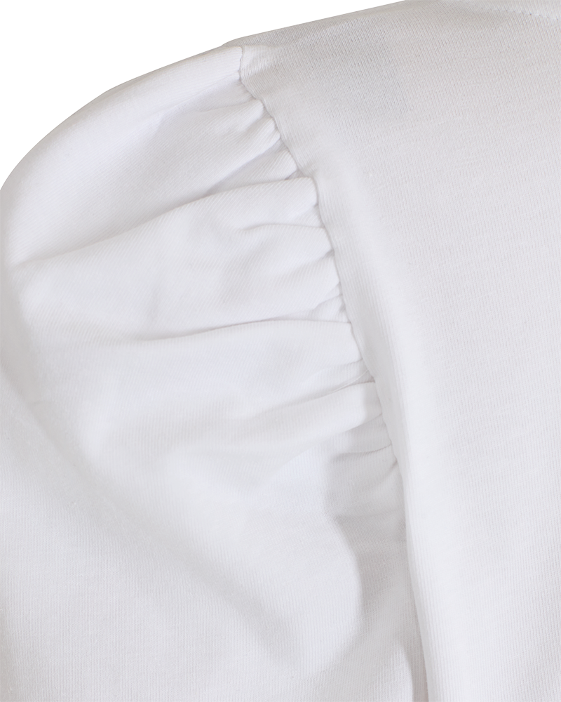 FQFENJA - T-SHIRT WITH PUFF SLEEVES - WHITE