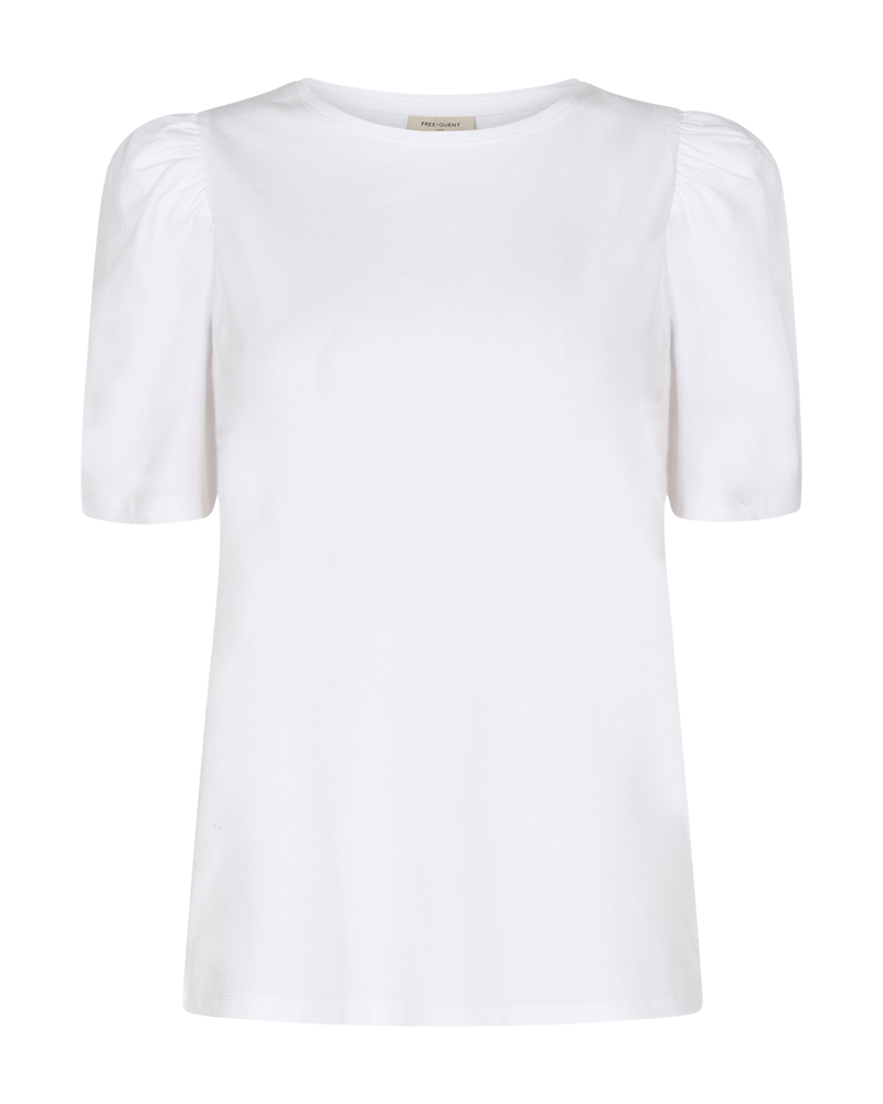 FQFENJA - T-SHIRT WITH PUFF SLEEVES - WHITE
