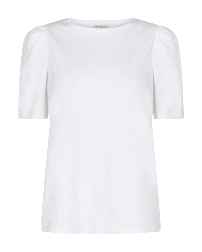 FQFENJA - T-SHIRT WITH PUFF SLEEVES - WHITE