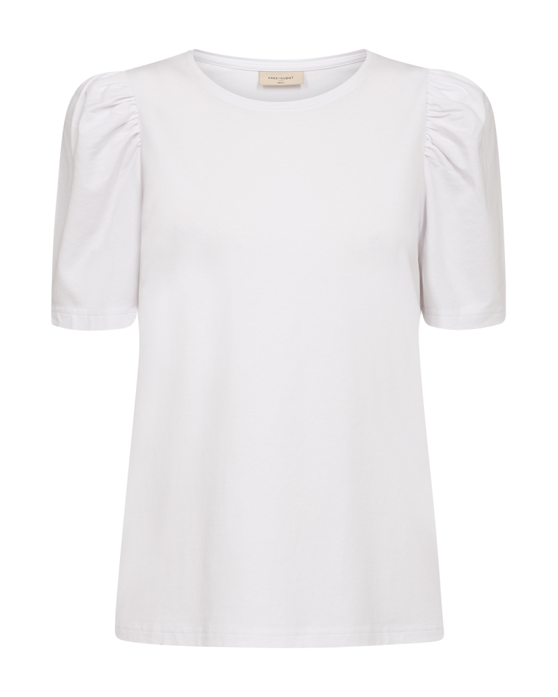 FQFENJA - T-SHIRT WITH PUFF SLEEVES - WHITE