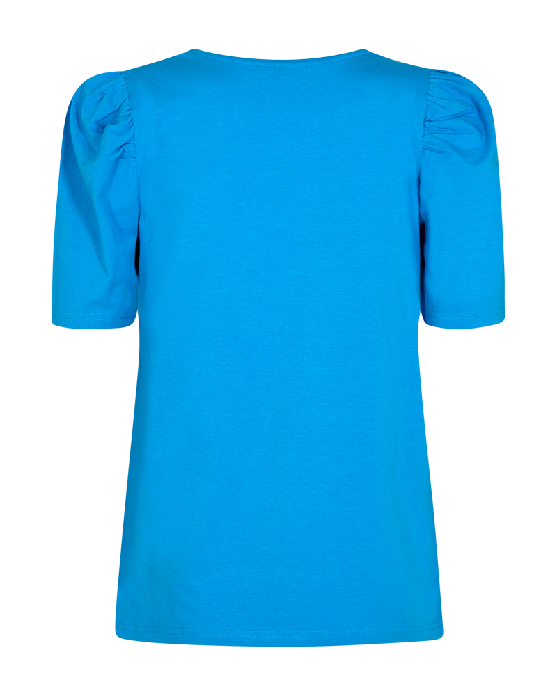 FQFENJA - T-SHIRT WITH PUFF SLEEVES - BLUE