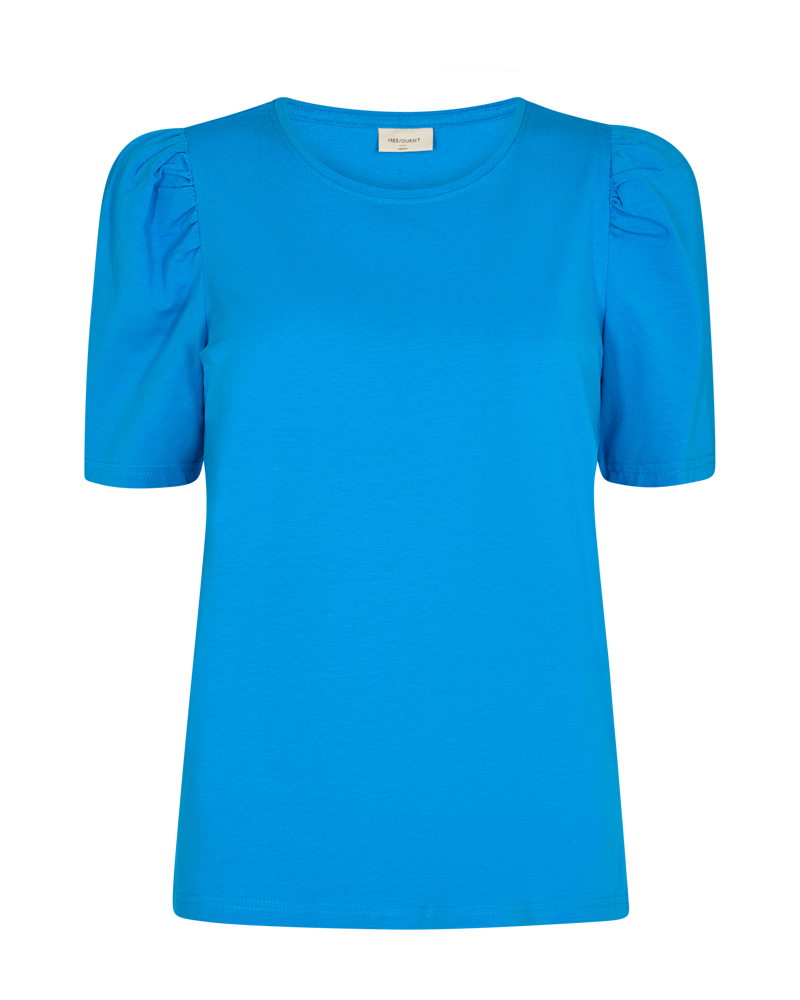 FQFENJA - T-SHIRT WITH PUFF SLEEVES - BLUE