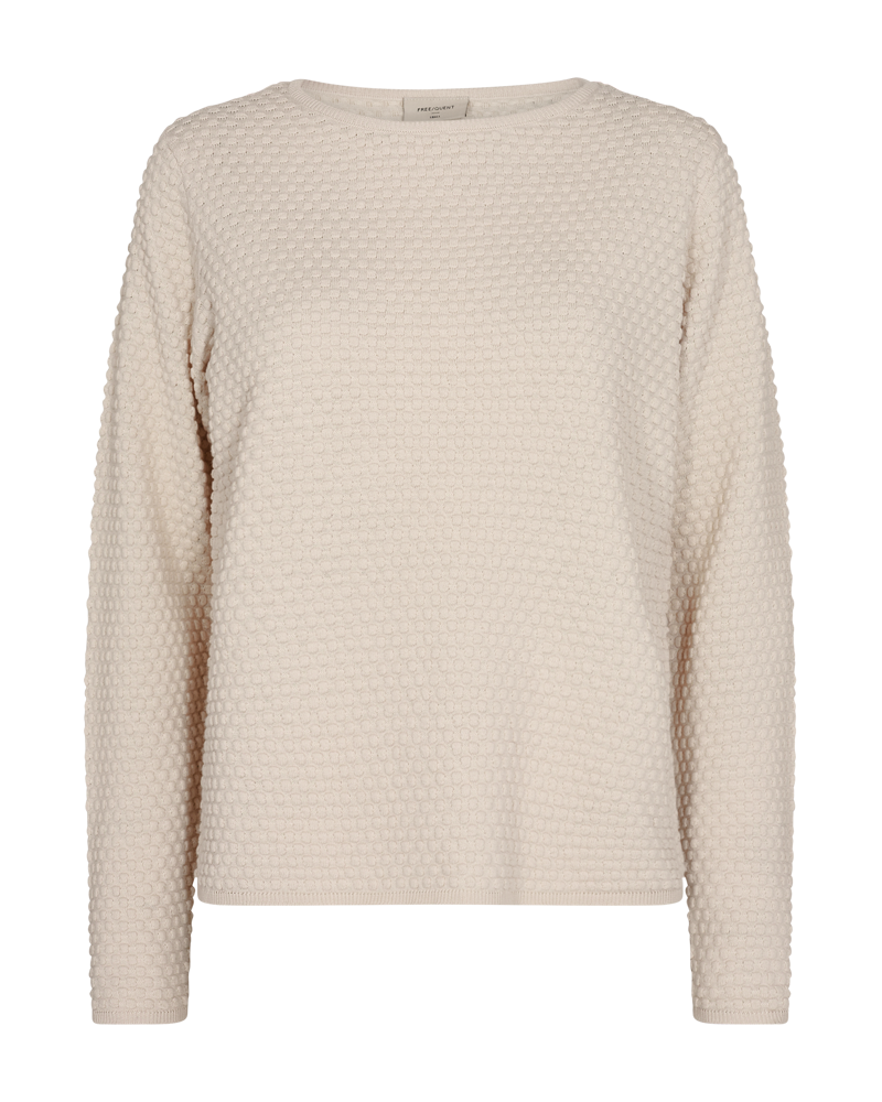Fqdodo - pullover med ribkanter - beige