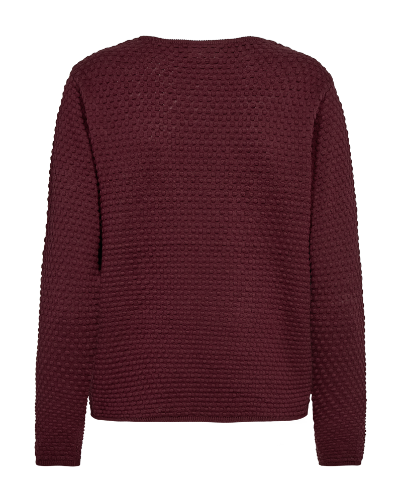 FQDODO - PULLOVER WITH DOTTED TEXTURE - BORDEAUX