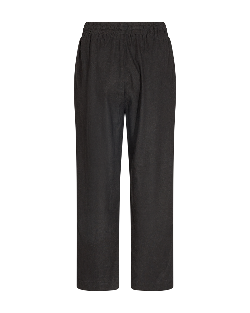 FQLAVA - LINEN ANKLE PANTS - BLACK