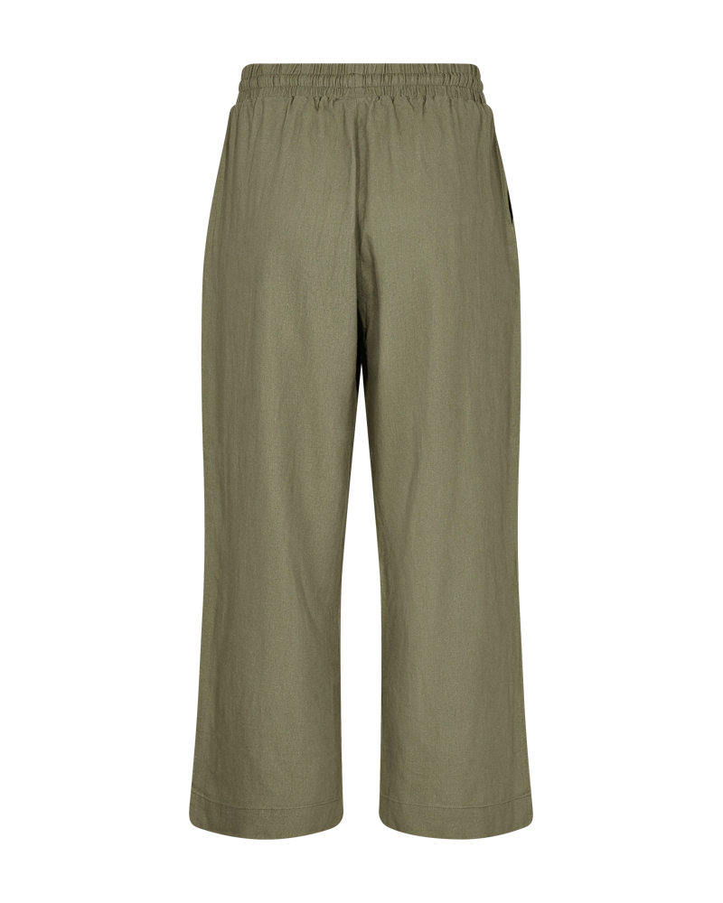 FQLAVA - LINEN ANKLE PANTS - GREEN