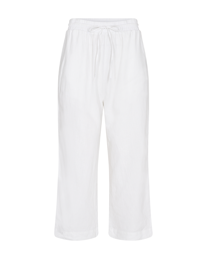 FQLAVA - LINEN ANKLE PANTS - WHITE