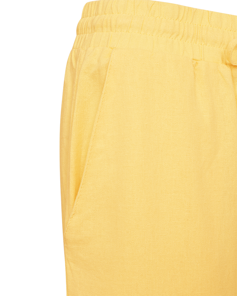 FQLAVA - LINEN ANKLE PANTS - YELLOW