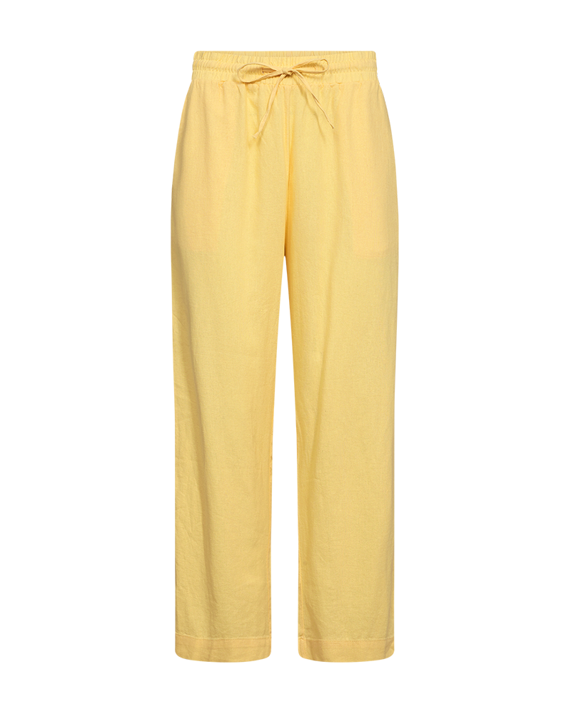FQLAVA - LINEN ANKLE PANTS - YELLOW