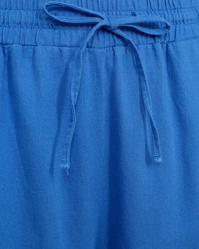 FQLAVA - LINEN ANKLE PANTS - BLUE