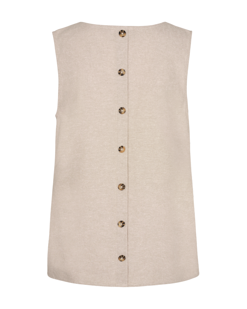 FQLAVA - LINEN TOP - BEIGE