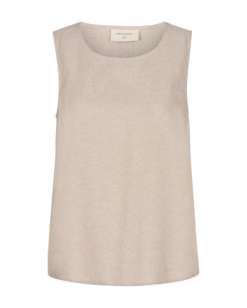 FQLAVA - LINEN TOP - BEIGE