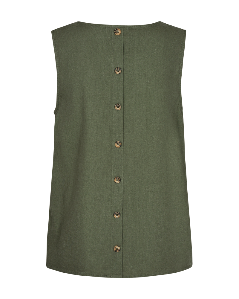 FQLAVA - LINEN TOP - GREEN