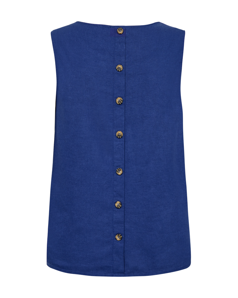 FQLAVA - LINEN TOP - BLUE