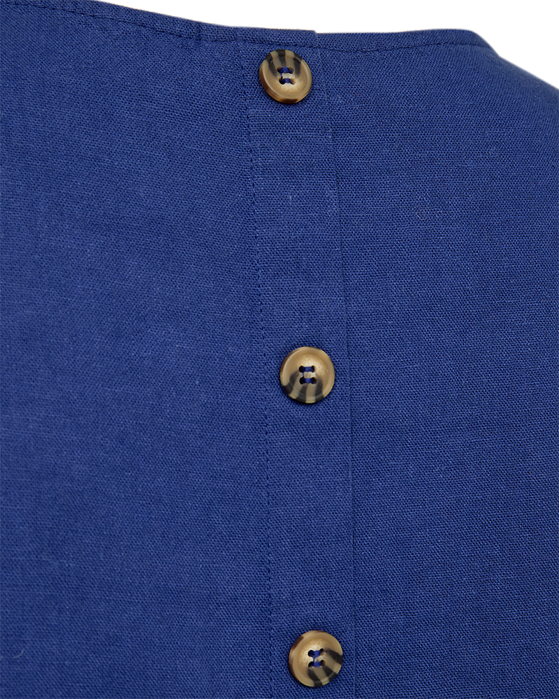 FQLAVA - LINEN TOP - BLUE