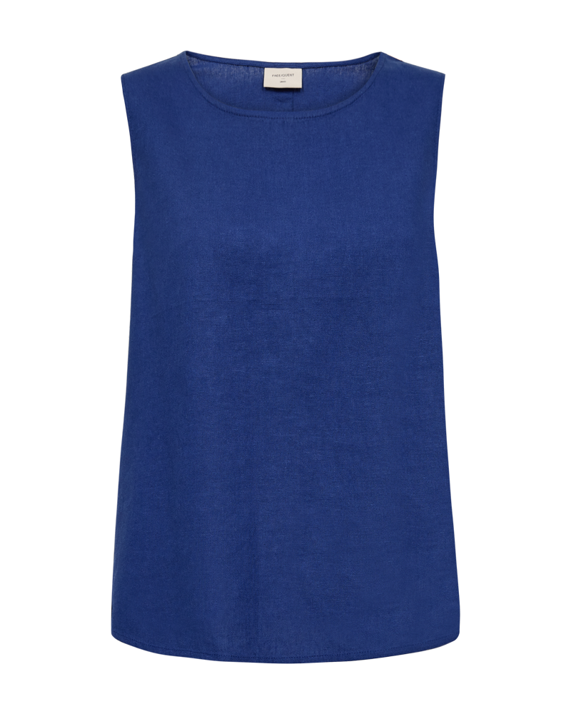 FQLAVA - LINEN TOP - BLUE