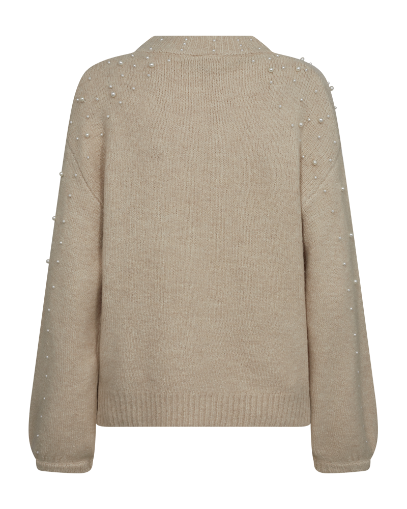 FQPEARL - PULLOVER WITH PEARLS - BEIGE
