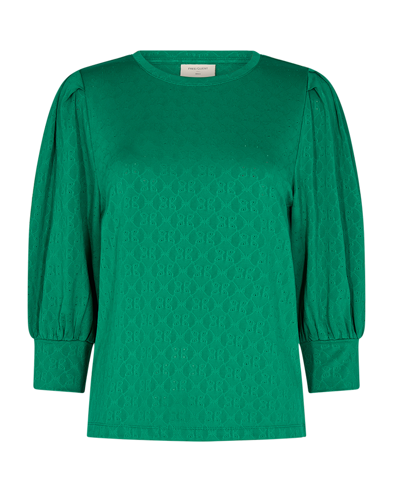 FQBLOND - BLOUSE WITH BALLOON SLEEVES - GREEN