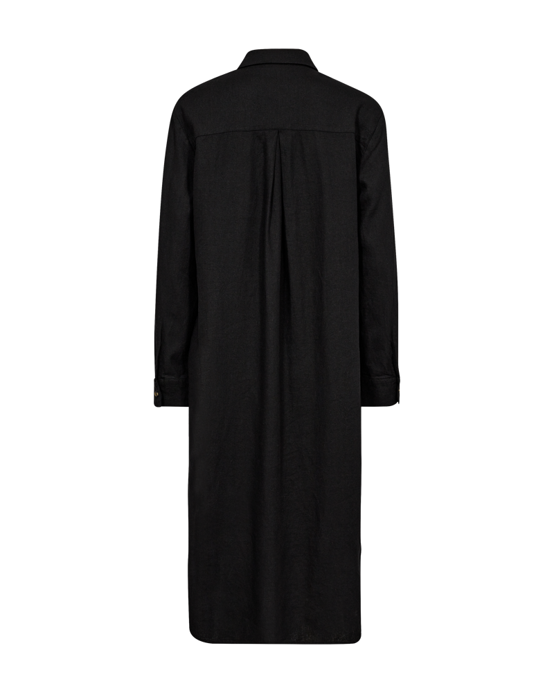 FQLAVA - LINEN SHIRT DRESS - BLACK