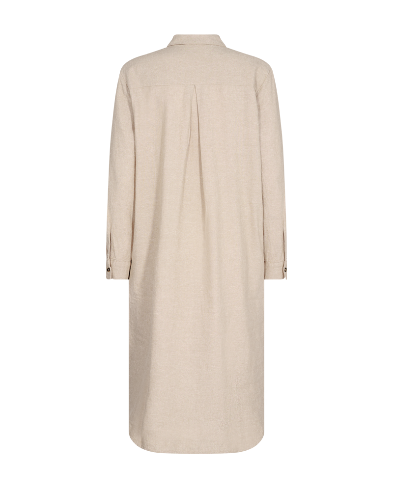 FQLAVA - LINEN SHIRT DRESS - BEIGE