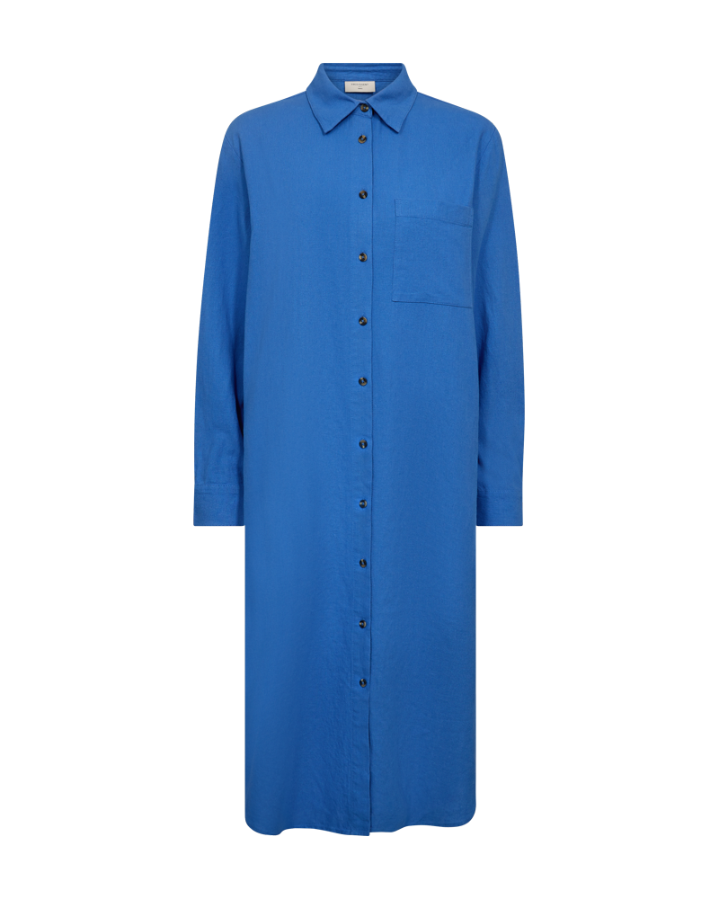 FQLAVA - LINEN SHIRT DRESS - BLUE