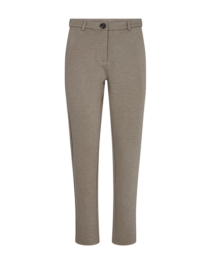 FQNANNI - ANKLEPANTS WITH STRUCTURE - BROWN