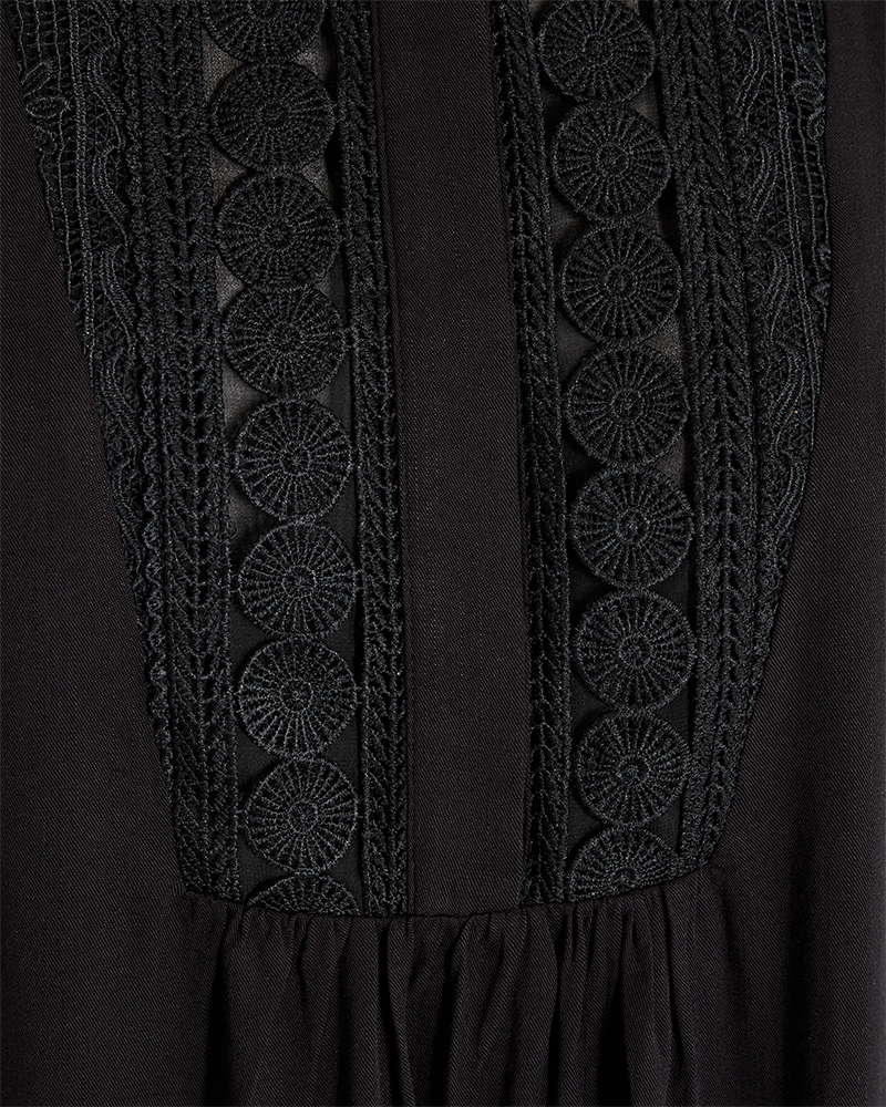 FQCILLIE - DRESS WITH LACES - BLACK