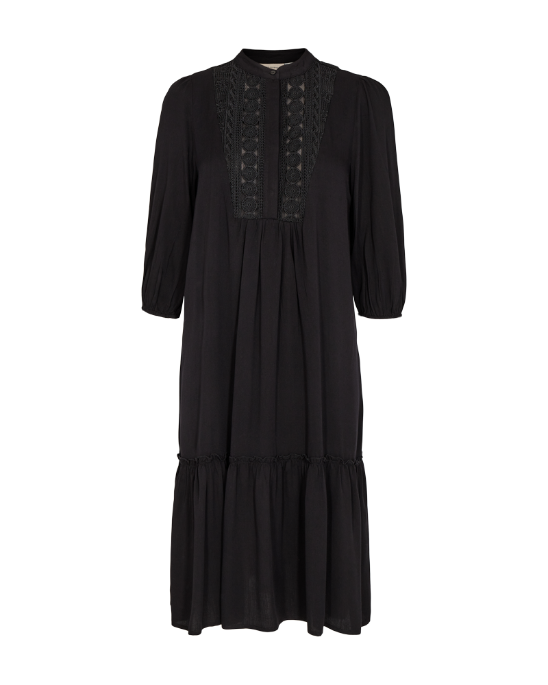 FQCILLIE - DRESS WITH LACES - BLACK
